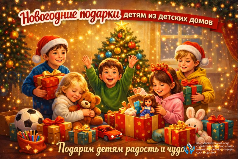 Новогодние подарки детям из детских домов